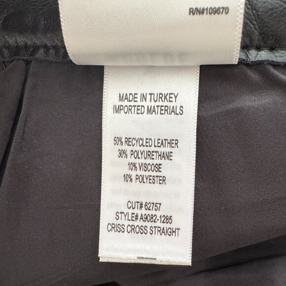 AGOLDE Criss Cross Pants in Black Recycled Leather, size 29 - Picture 8 of 10